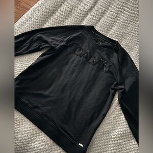 Calvin Klein Black Embossed Logo Pullover Sweatshirt